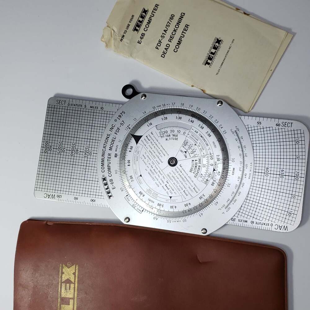 Vintage TELEX E-6B Computer Model FDF-60‎ Dead Reckoning Aviation 1975